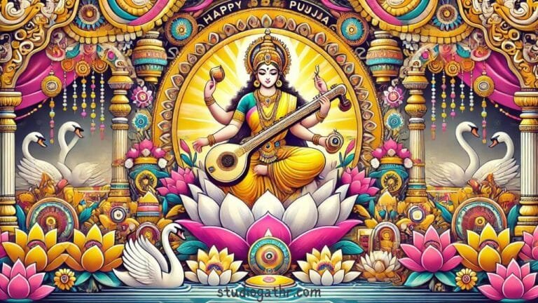 Saraswati Puja blessings for knowledge, Saraswati Puja greetings for success